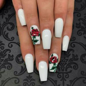 Beautiful white manicure