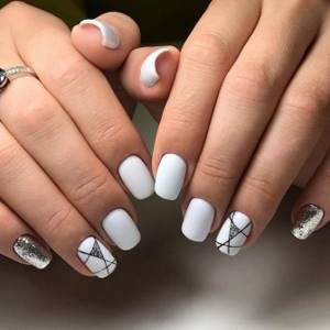 Beautiful white manicure