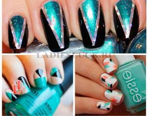 Beautiful geometric manicure photo 10