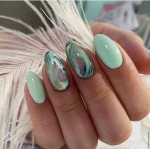 Beautiful manicure extended on forms