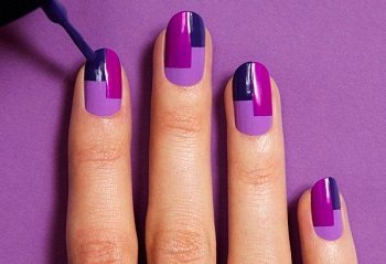 Beautiful manicure done with tape