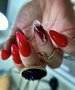 Red manicure 2021-2022: (300 photos of the best designs)