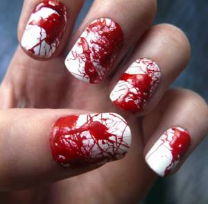 bloody manicure