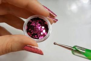 Large foil glitter how to apply on nails instructions
