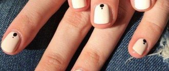 Laconic minimalism - Manicure for school for short nails