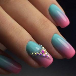 Summer manicure 2022 with gradient