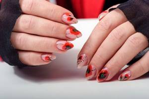 Poppies on nails