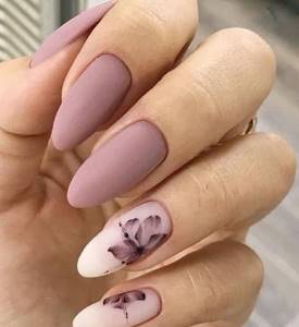 dusty rose manicure