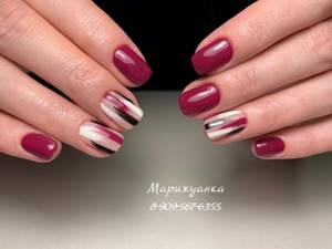 Manicure brush strokes 2021-2022 (150 photos of the best designs)
