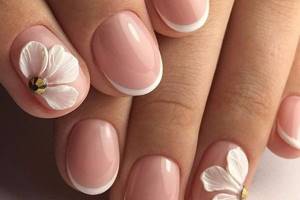 Manicure for thick fingers, short, wide nails. Photo 