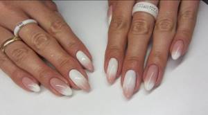 Ombre manicure on nails