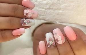 Pink and silver manicure: 30 design options