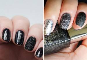 manicure with black sand