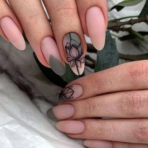 Manicure with flowers: nail design ideas photo No. 95