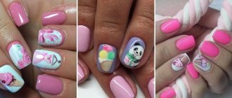 Manicure with ice cream - an original design for the hot season
