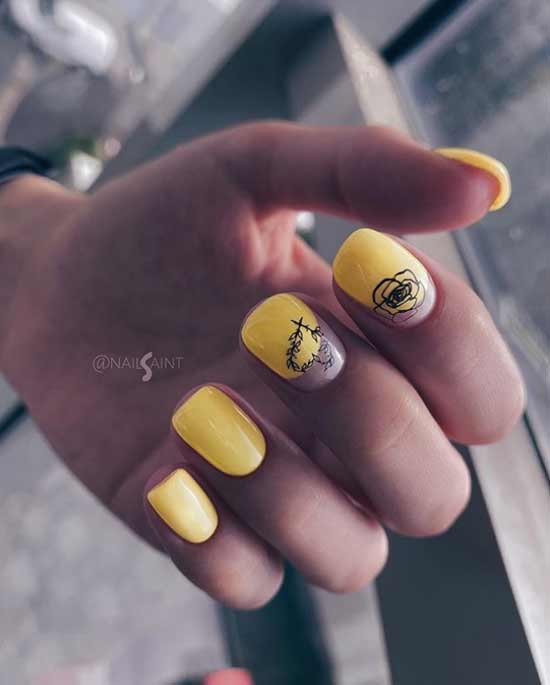 Manicure with negative space photo