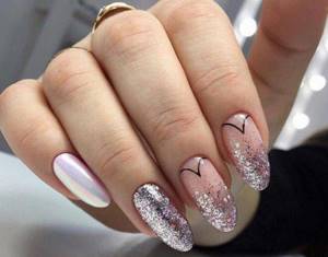 Manicure with rubbing for New Year 2021