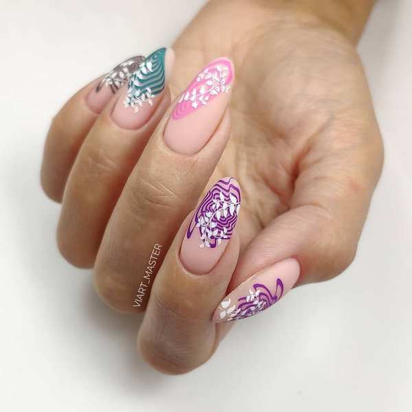 Manicure in Tiffany style 2022 design (54 photos of new products)