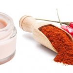 Nail mask with red pepper