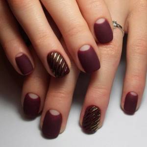 Matte nail design with shellac using casting technique