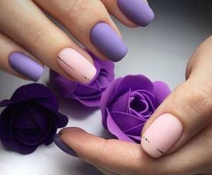 Matte manicure - photos and ideas