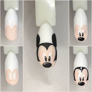 Mickey Mouse on nails. Design, photos, drawings 