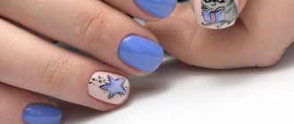 Cute blue manicure for the 2022-2023 season: fashionable ideas and combinations