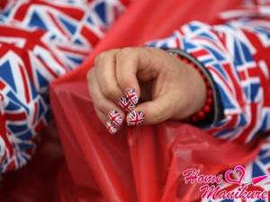 Fashionable manicure in British style