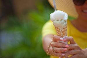 ice cream in hands