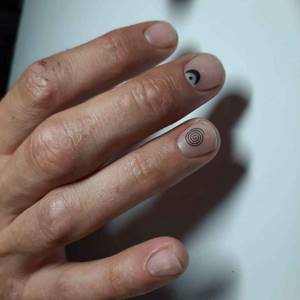Men&#39;s manicure with coating and design photo_42