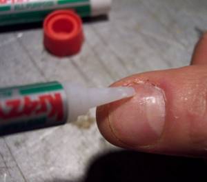 applying glue