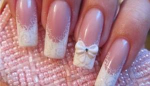 Acrylic nail extensions are especially important for wedding manicures.