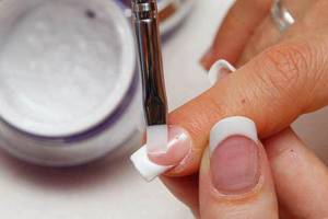 nail extension with acrylic powder