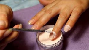 nail extension with acrylic powder