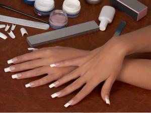 Nail extension with tips