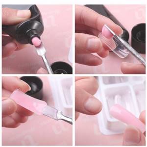 Nail extension on top acrygel forms step by step photo and video