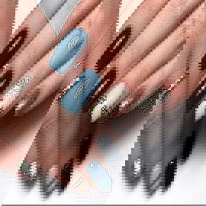 Nail extension with square shaped tips