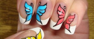 Drawing a butterfly on your nails is easier than it seems