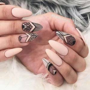 Almond nails: almond shaped nail manicure design. New items for 2022-2023 (photo) 