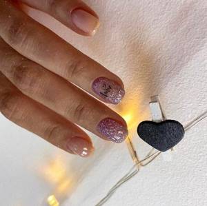 nails with the inscription love