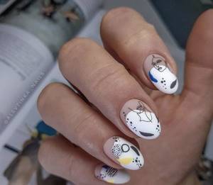 New abstract manicure 2021-2022 (250 photos of the best nail designs)