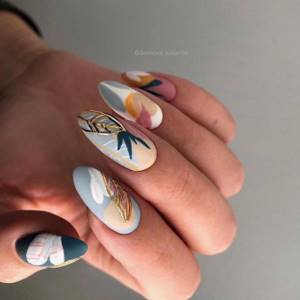 New gel polish manicure 2022-2023: interesting examples of gel polish nail designs in the photo