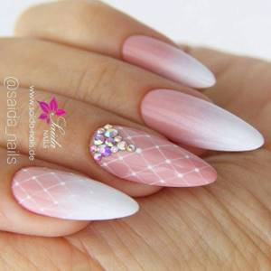 ombre design with rhinestones