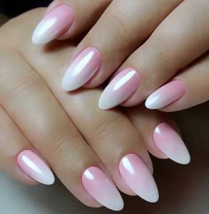 Ombre nails instead of French - photo