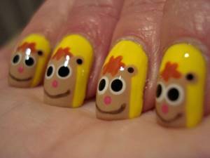 Original design with monkeys for children&#39;s nails