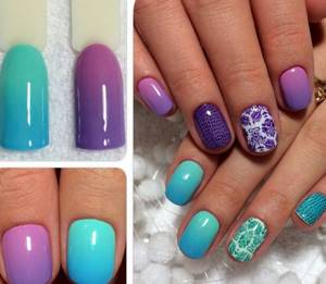 Color palette and ideas for thermal gel polish design