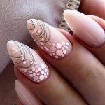 Spider web on nails with gel polish. Photos, designs 