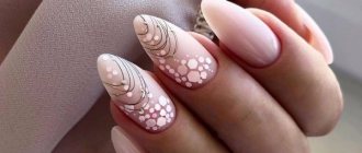 Spider web on nails with gel polish. Photos, designs 