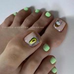 Summer pedicure with fruits