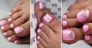 Pedicure at sea - fashion trends pink